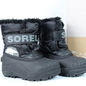 Sorel Kids Girls Black Waterproof Snow Boots